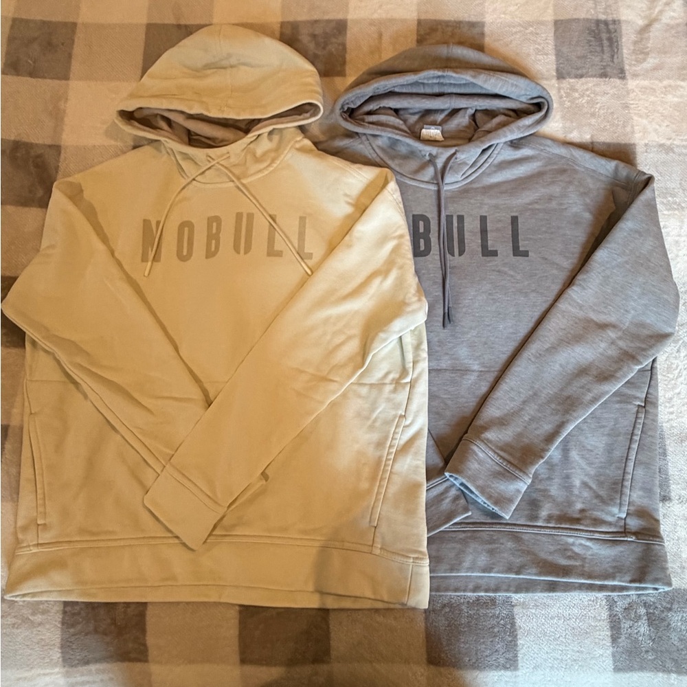 NOBULL Women's Hoodie Set - Cream and Gray - set of 2